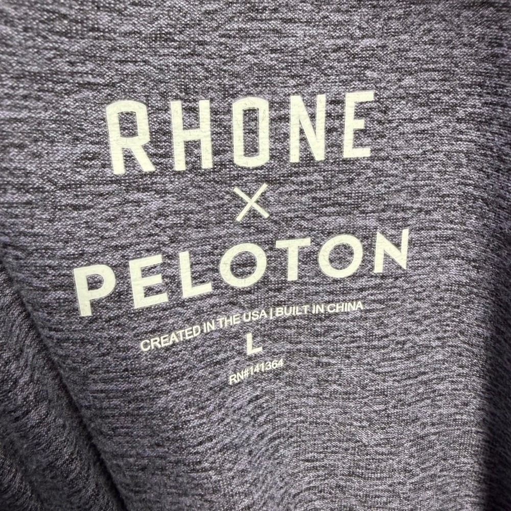 Rhone Peloton Reign Short Sleeve Shirt Large Purple Heathered Raglan 100200 - Picture 5 of 7